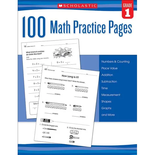 100 Math Practice Pages: Grade 1 - Paperback