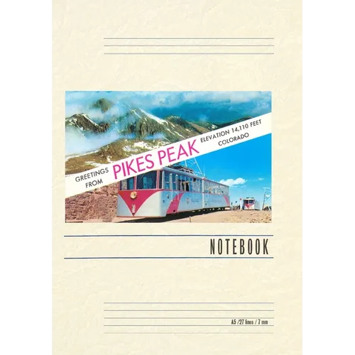 Vintage Lined Notebook Greetings from Pike's Peak