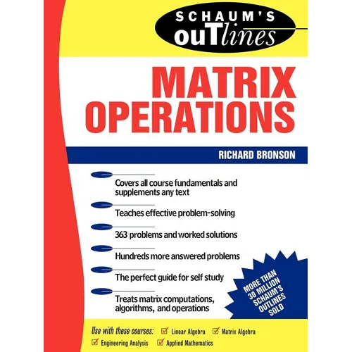 Schaum's Outline of Matrix Operations - Paperback