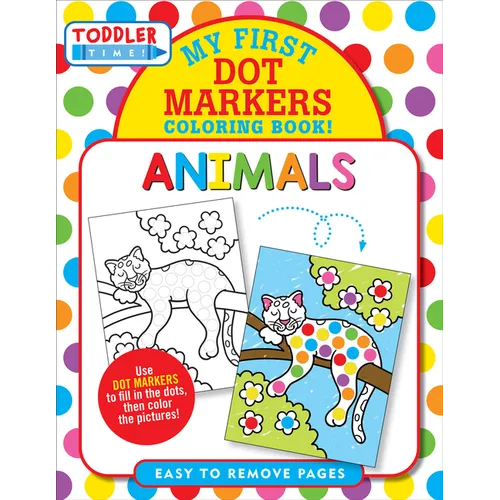 Animals Dot Markers Coloring Book (Easy to Remove Pages) - Paperback