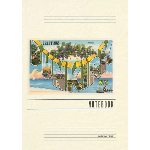 Vintage Lined Notebook Greetings from Dunkirk, New York
