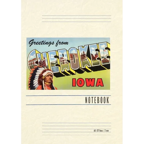 Vintage Lined Notebook Greetings from Cherokee - Paperback