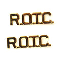 ROTC Collar Insignia – Cut-Out Letters Pin-On Device - Pair