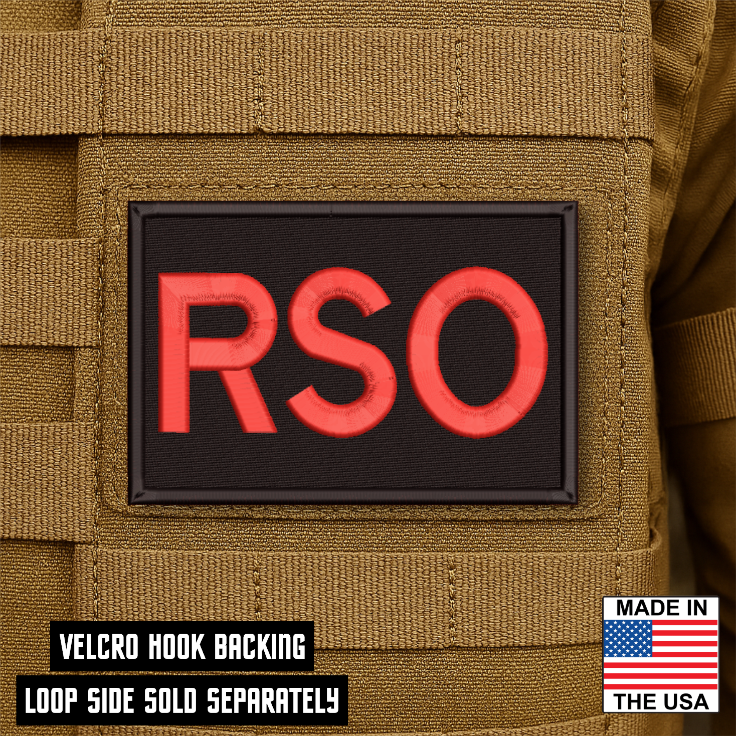Range Safety Officer Patches & ID Plates – 2x3 Patch or 3x8 ID Panel – Tactical Gear Hook & Loop | Made in USA