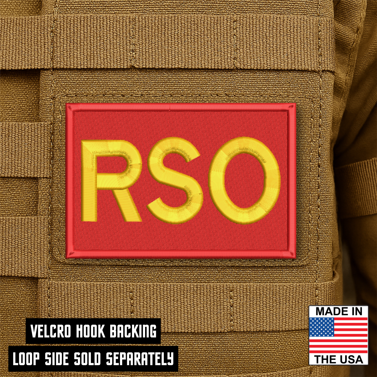 Range Safety Officer Patches & ID Plates – 2x3 Patch or 3x8 ID Panel – Tactical Gear Hook & Loop | Made in USA