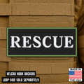 Rescue ID Plate Carrier Patch 2.5" x 6" Hook & Loop | Made in USA