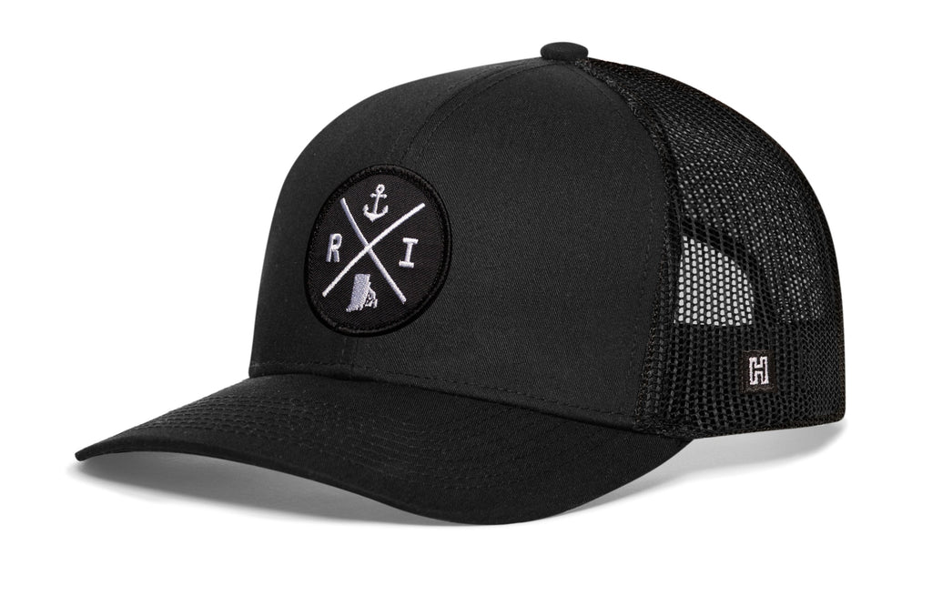 Rhode Island Trucker Hat  |  Black RI X Snapback