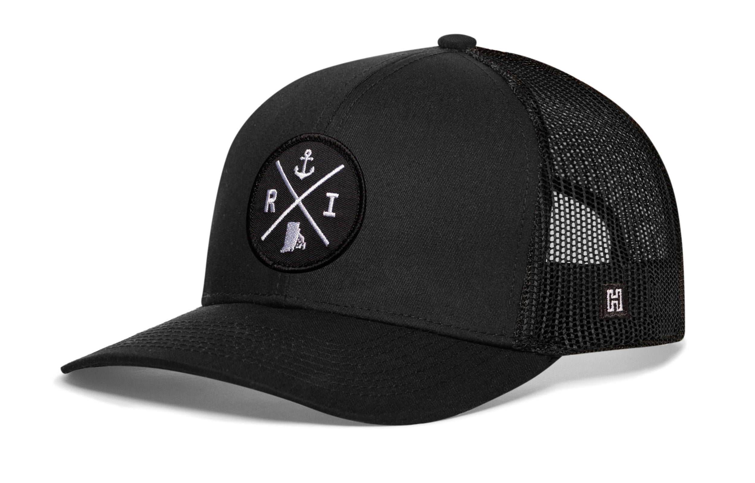 Rhode Island Trucker Hat  |  Black RI X Snapback