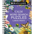 Brain Games - Calm: Word Search Puzzles - Large Print - Spiral