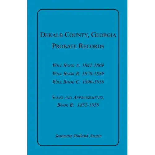 DeKalb County, Georgia, Probate Records