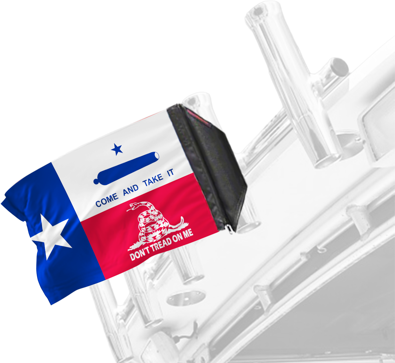 State Flag Texas Don't Tread 12"x18" Forever Wave Flag for Boats