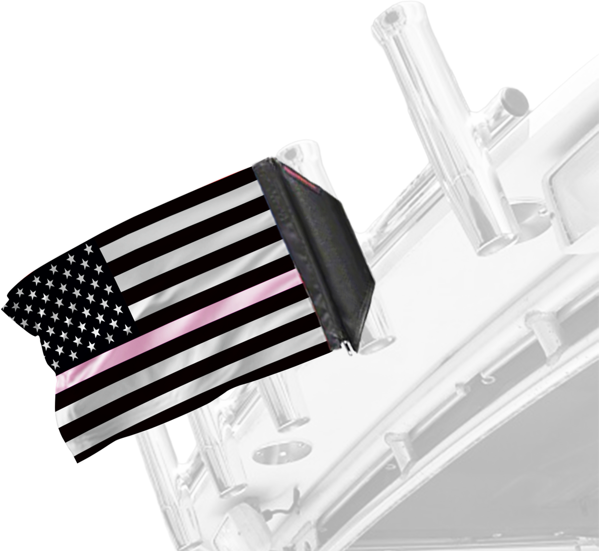 USA Subdued Thin Pink Line 12"x18" Forever Wave Flag
