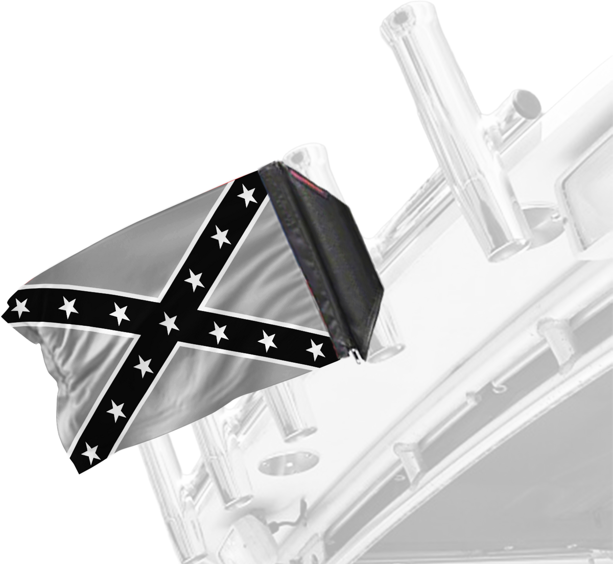 Confederate Subdued 12"x18" Forever Wave Flag for Boats