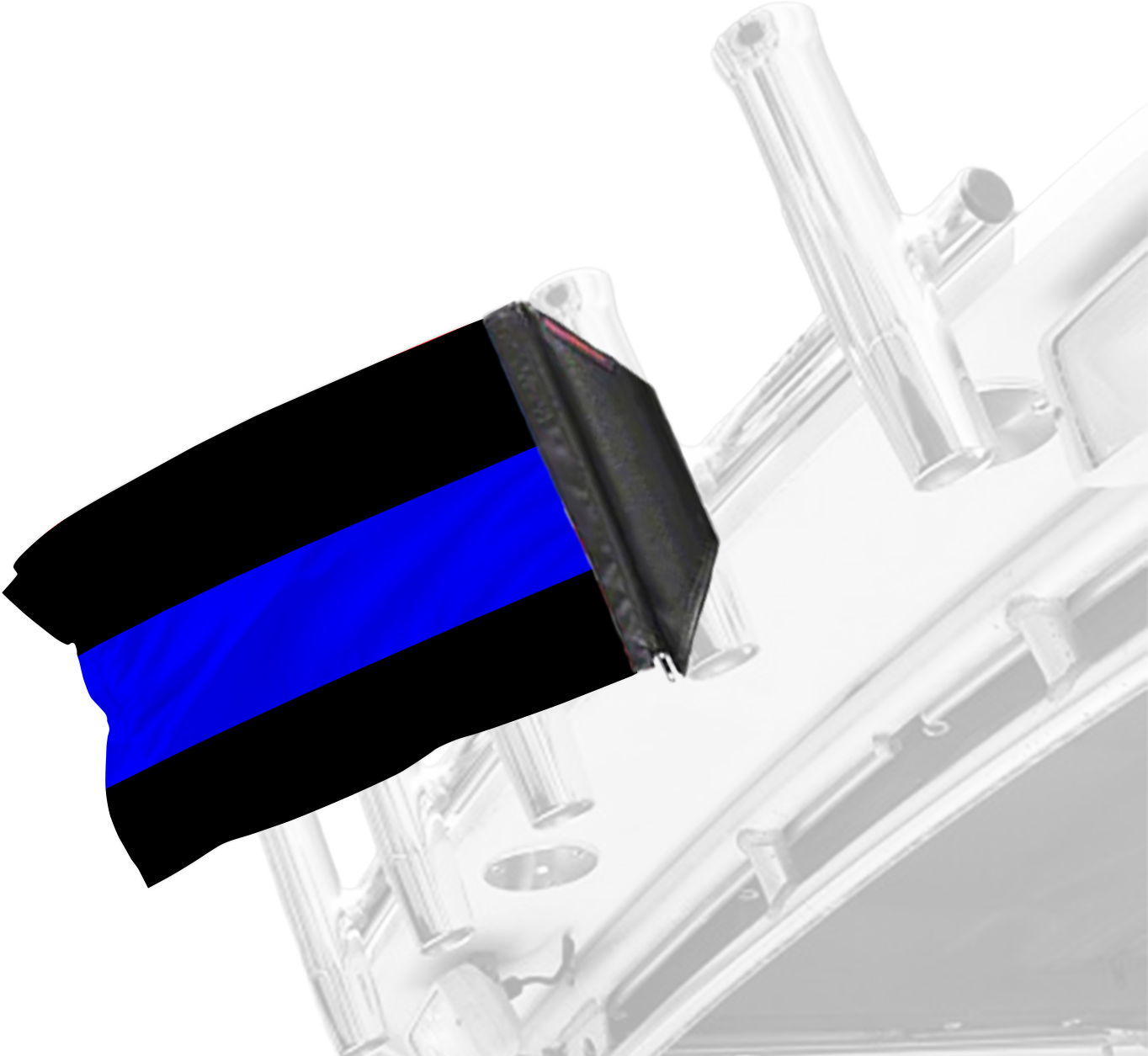 Thin Blue Line 12"x18" Forever Wave Flag for Boats