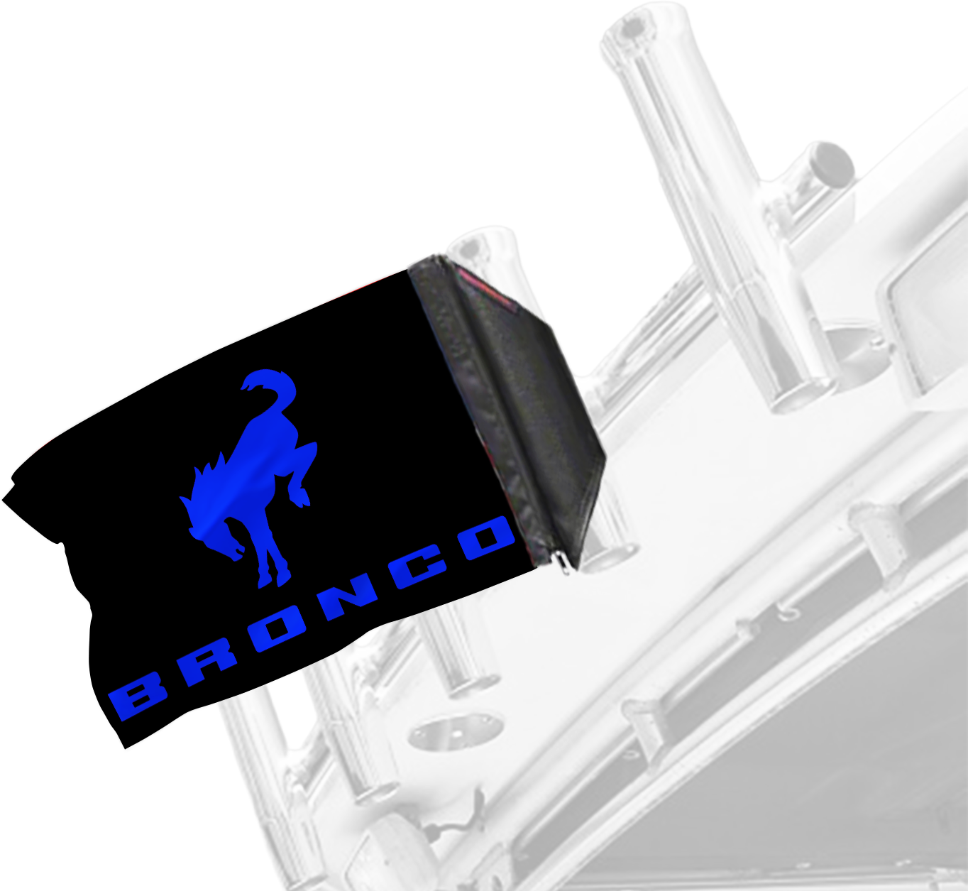 Bucking Bronco 12"x18" Forever Wave Flag for Boats