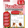 Fractions Math Workbook 4th and 5th Grade: Fractions Workbook Grade 4-5, Operations with Fractions, Mixed Numbers, Word Problems - Paperback