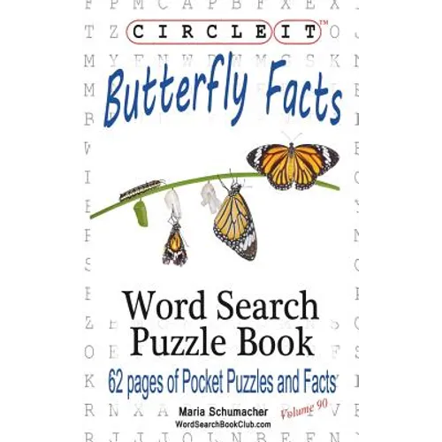 Circle It, Butterfly Facts, Word Search, Puzzle Book - Paperback