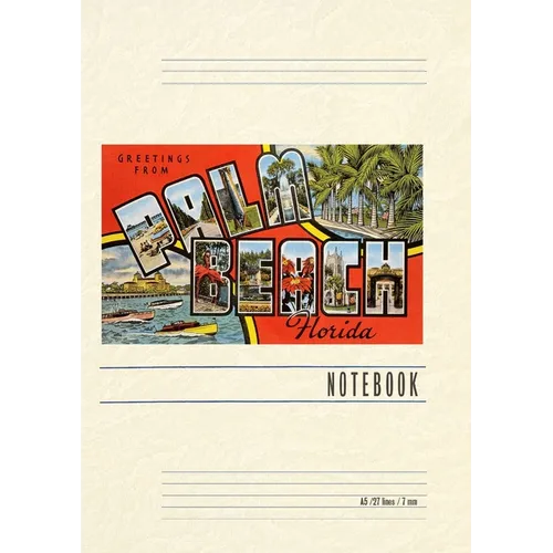 Vintage Lined Notebook Greetings from Palm Beach, Florida