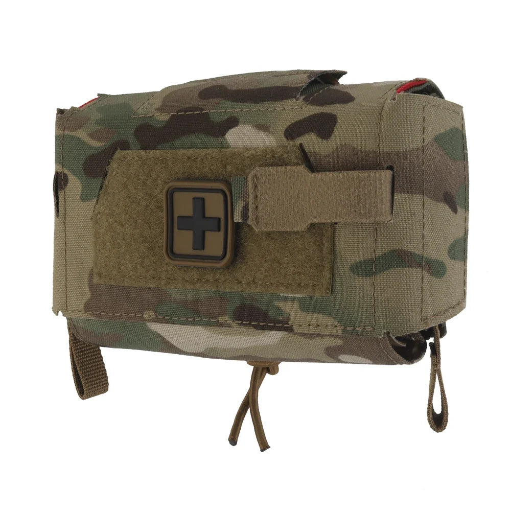 Compact MOLLE Outdoor Utility Pouch with Organizer Panel