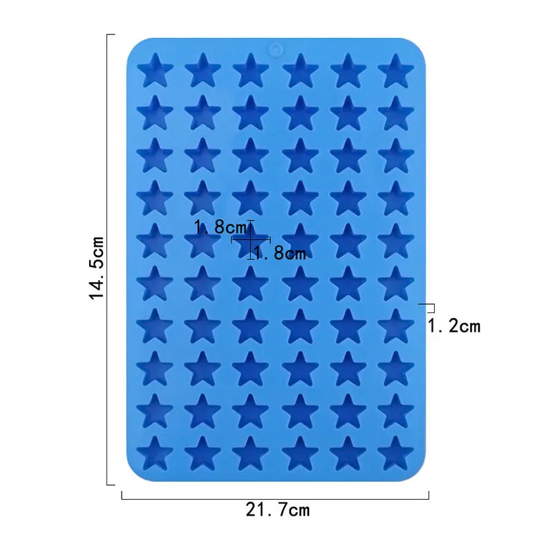 Star Silicone Candy Mold | 60 Cavities & Dropper | Gummies & Chocolate Making