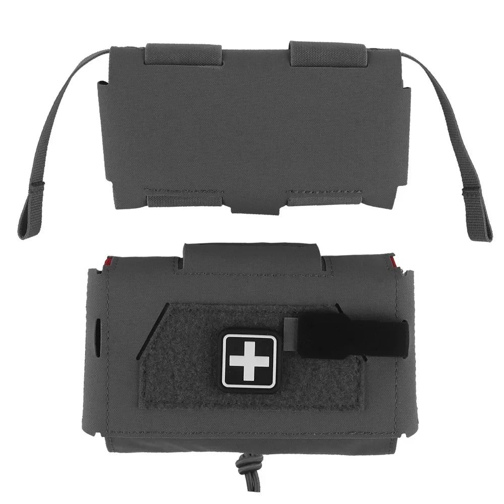 Compact MOLLE Outdoor Utility Pouch with Organizer Panel