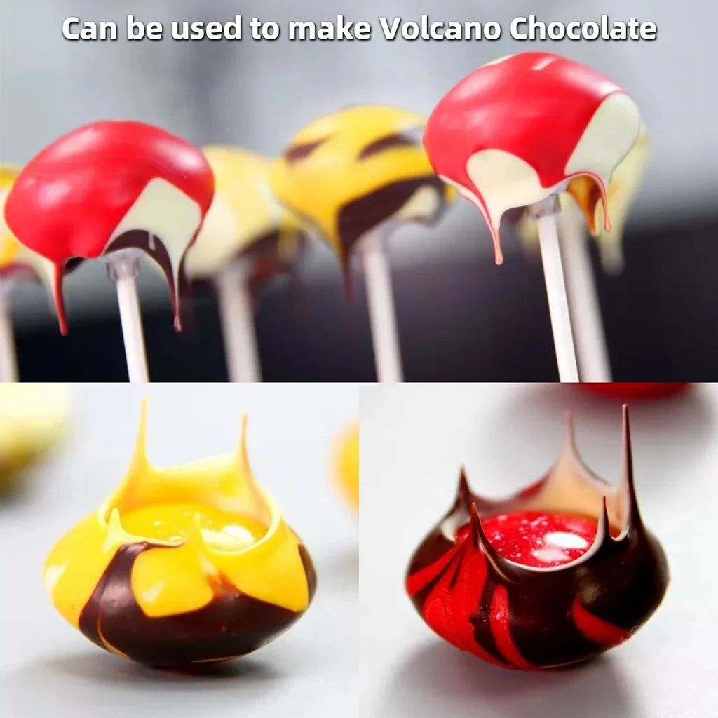 Chocolate Mold 15 Cavity Polycarbonate Chocolate Moulds Volcano Candy Bonbons Forms Confectionery Baking Tools φ1.58"xH0.24"