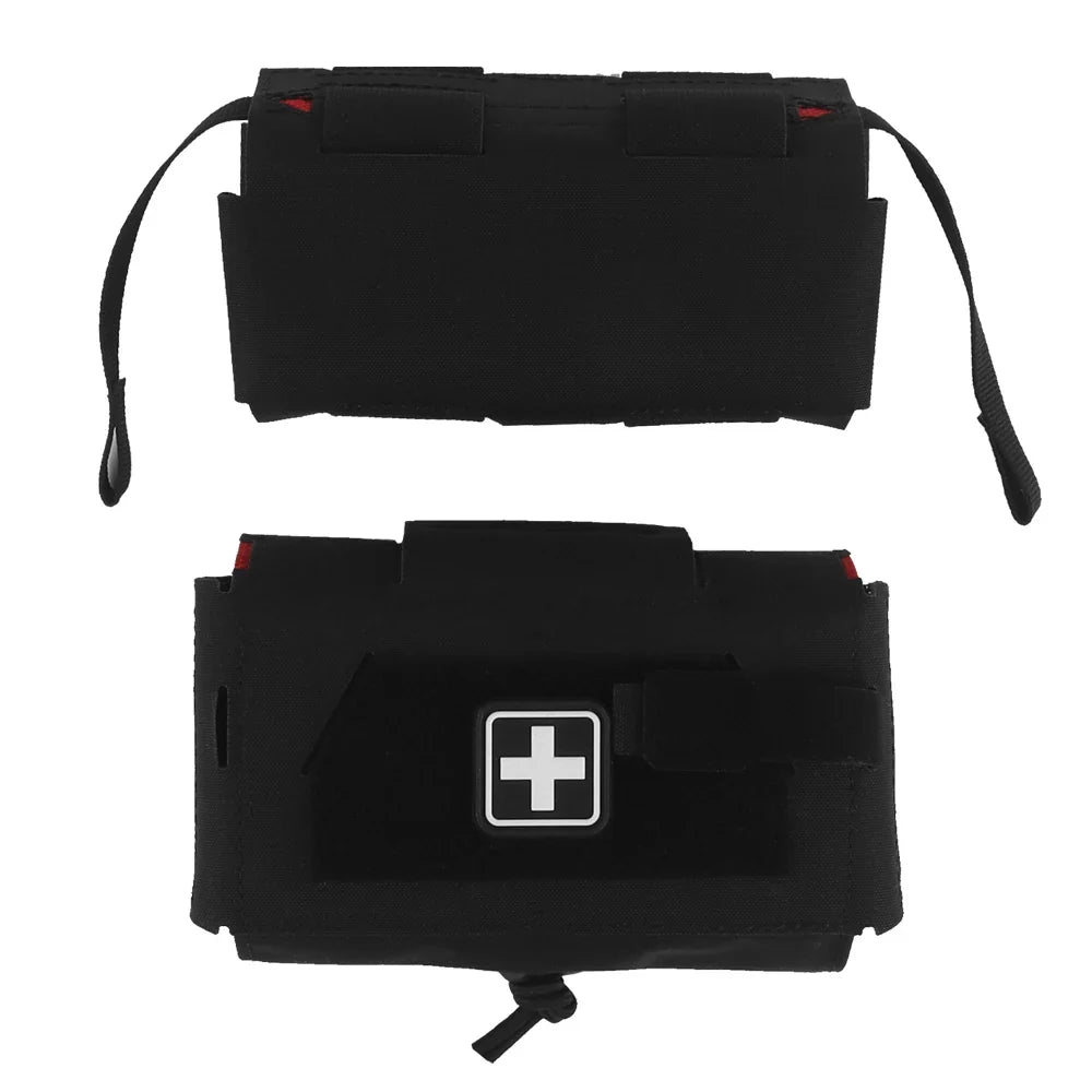 Compact MOLLE Outdoor Utility Pouch with Organizer Panel