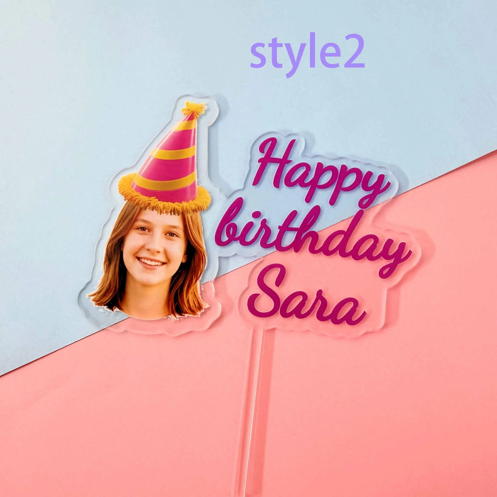 Personalized 30th 40th 50th Birthday Cake Topper Funny Birthday Party FavorsBirthday Party Decor Custom Photo Cake Topper