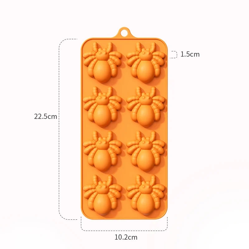 Halloween Chocolate Mold 1 Pack Spider Silicone Candy Molds Halloween Silicone Ice Mold for Jello Candle Soap Halloween Party