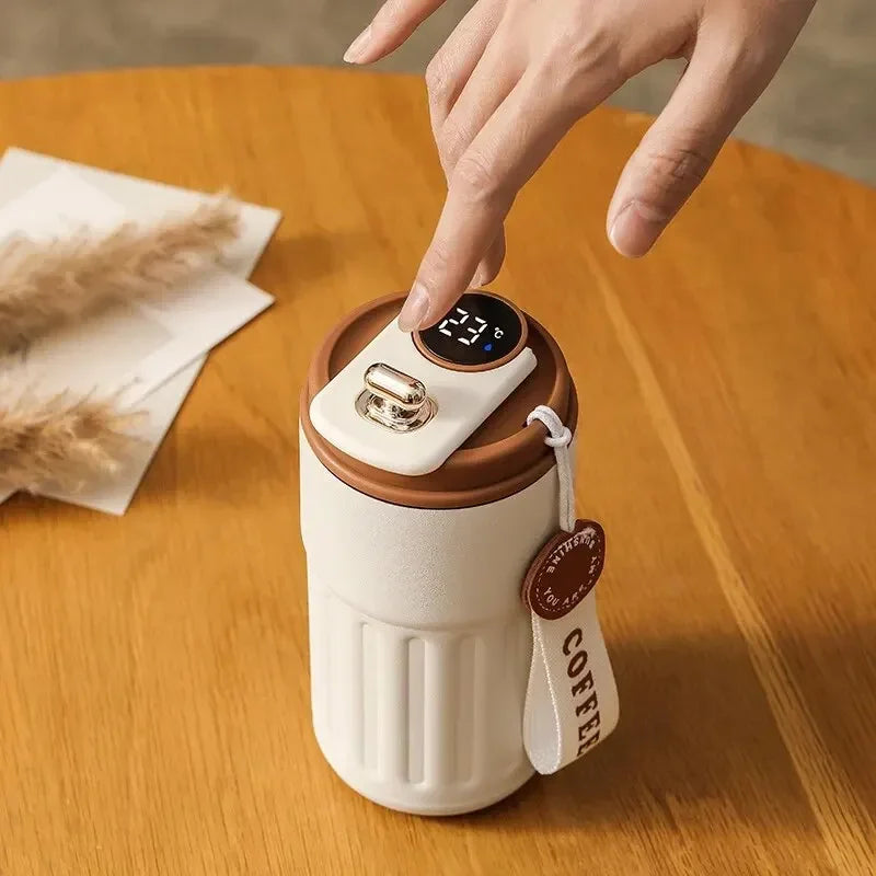 450 ml Stainless Steel Bottle | LED Temperature Display Thermos | Travel, Office & Daily Use