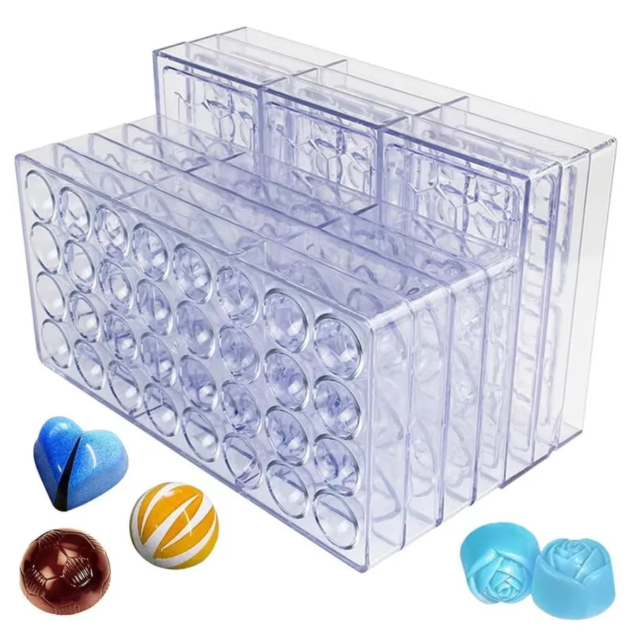 Chocolate Mold Plastic Creative Household Kitchen Baking Tools Food Grade Candy Baking Mold Various Styles DIY Baking Mold TMZ