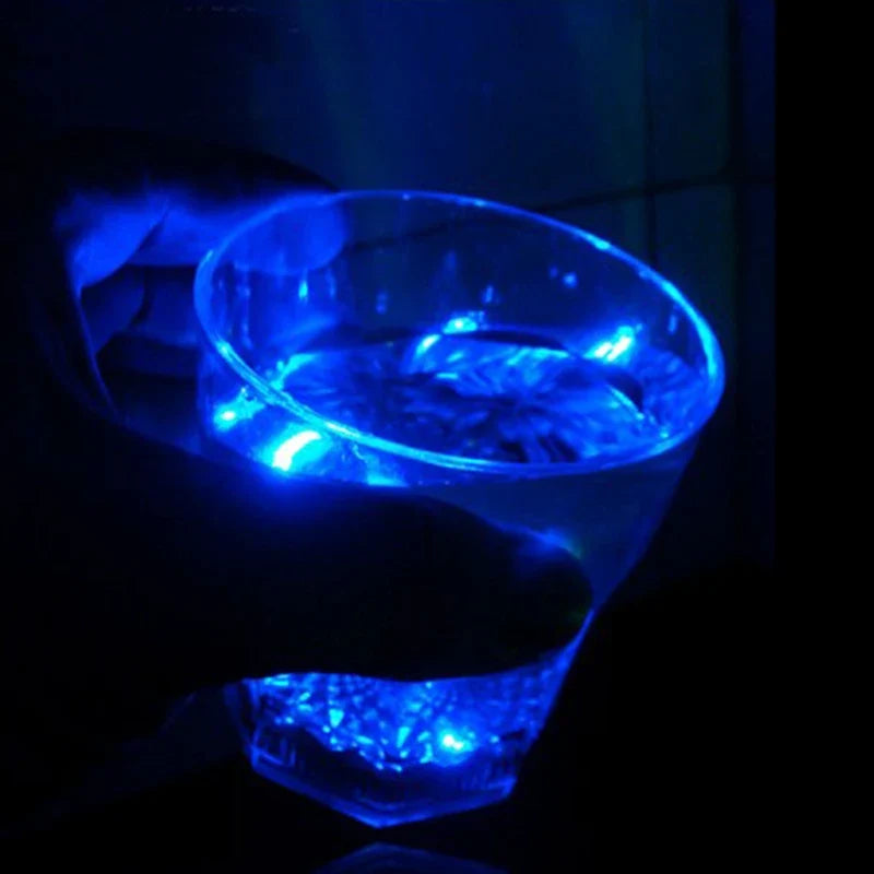 50ml LED Flashing Cups Fun Beer Wine Drinking Transparent Plastic Mug Blinking Glowing Barware for Bar Night Club Birthday Party