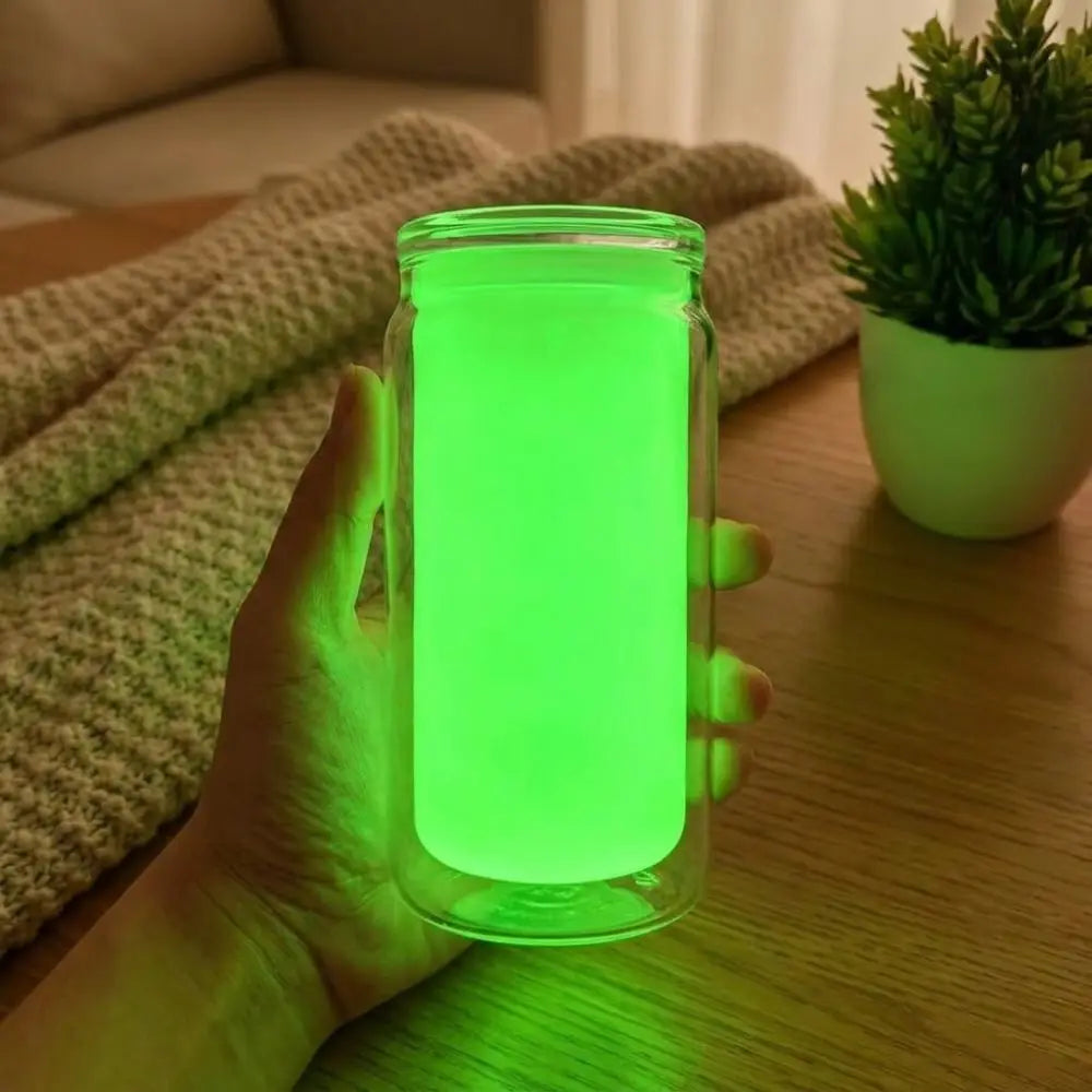 Green Glow-in-the-Dark Straw Cup | 16 oz Plastic Drinkware | Parties & Everyday Sipping