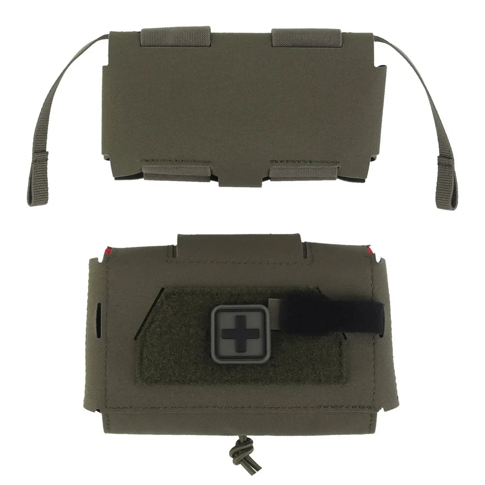 Compact MOLLE Outdoor Utility Pouch with Organizer Panel