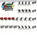 Ping Pong Cake Topper Happy Birthday Sign Cake Decorations Boy Man Tennis Racket Ball Player Sport Theme Birthday Party Supplies
