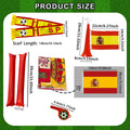 1set/5pcs Multi-ltem Party Favor Packs for Cheering Soccer - Whistle, Country Scarf, Thunder Sticks, Horn Flag, Flag to Support
