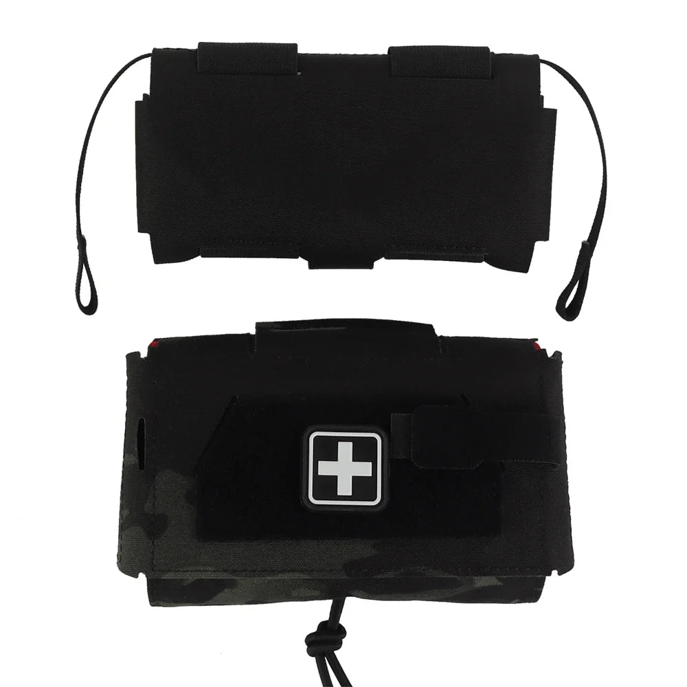 Compact MOLLE Outdoor Utility Pouch with Organizer Panel