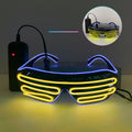 Louver glasses EL luminous glasses cool light props dual color luminous LED glasses atmosphere glasses