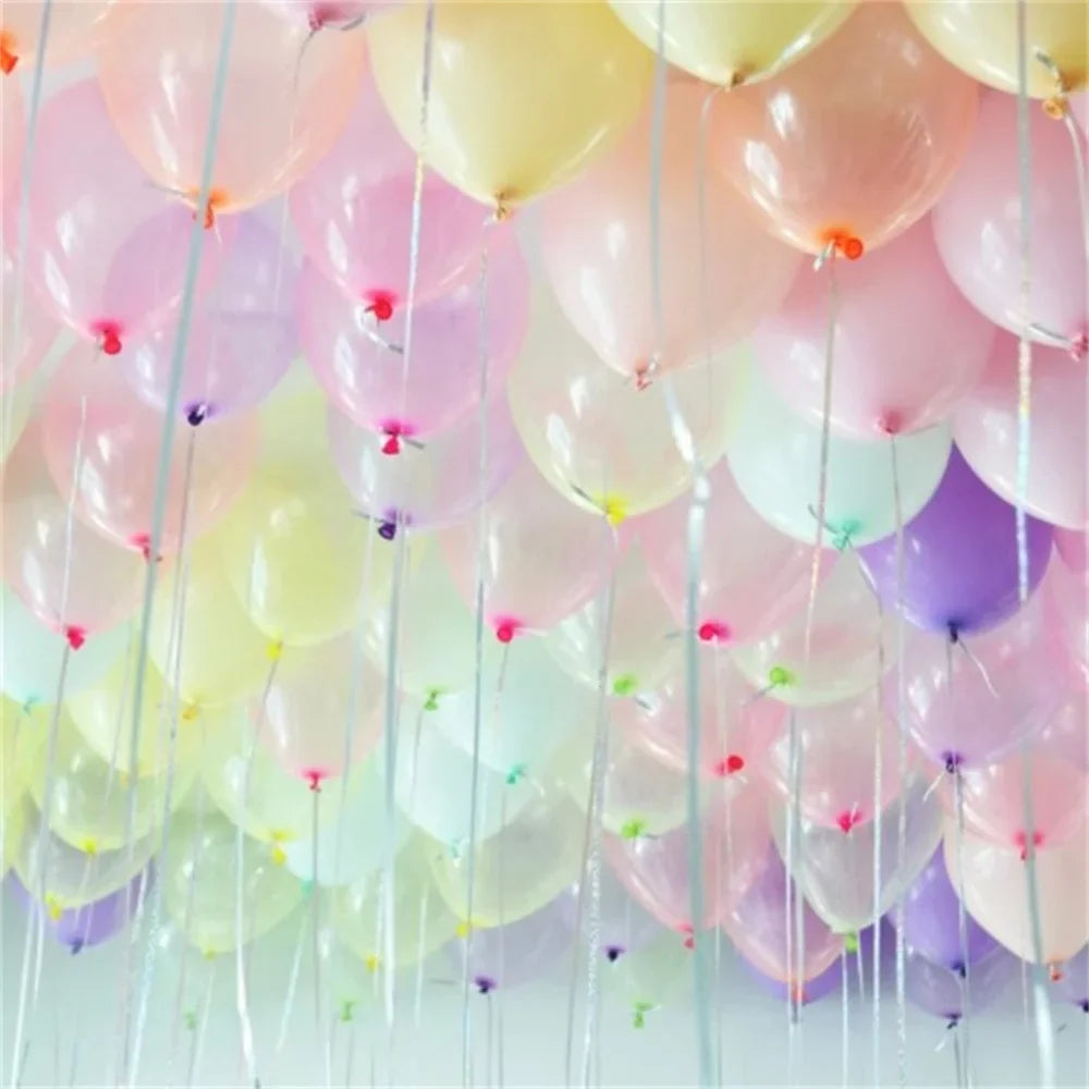 20Pcs 10inch Crystal Bubble Balloons Pastel Colorful Transparent Latex Balloons Birthday Party Decor Wedding Helium Globals