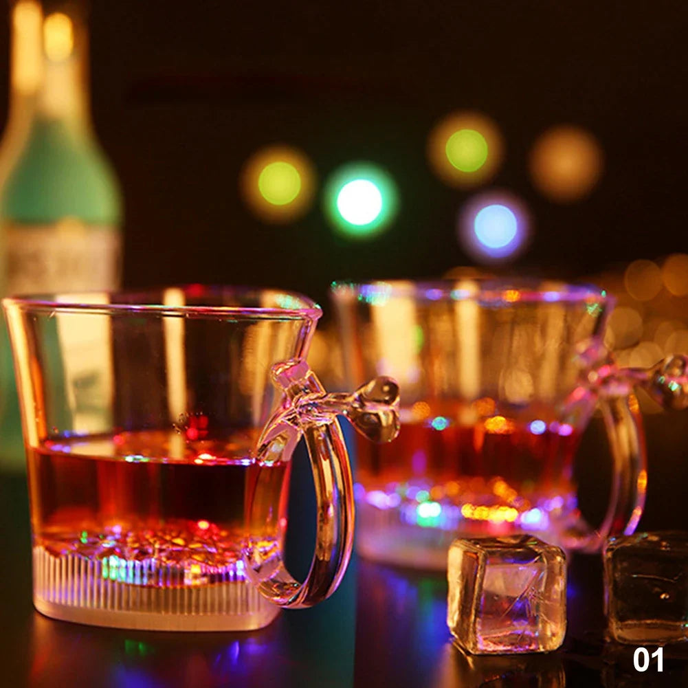 New LED Automatic Glowing Cup Flashing Cup Wine Beer Whisky Mug Water Beverage Drinking Glass Party Decorative Supplies