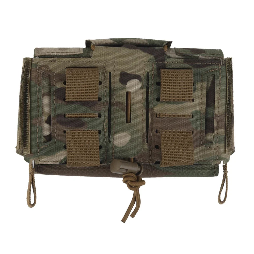 Compact MOLLE Outdoor Utility Pouch with Organizer Panel