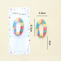 New Building Block Print Number Birthday Candle 0‑9 Digital Cake Topper Block Theme Colorful Cake Decor Birthday Party Supplies