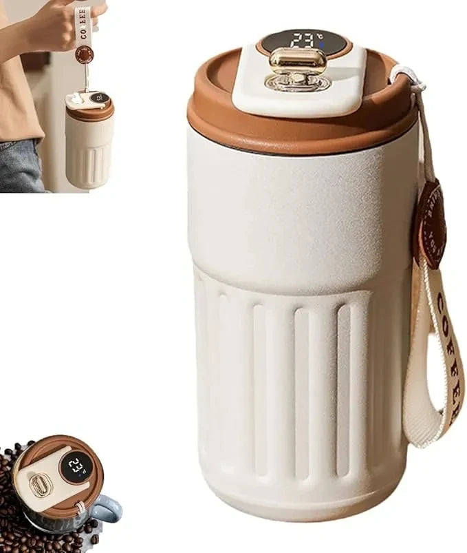 450 ml Stainless Steel Bottle | LED Temperature Display Thermos | Travel, Office & Daily Use