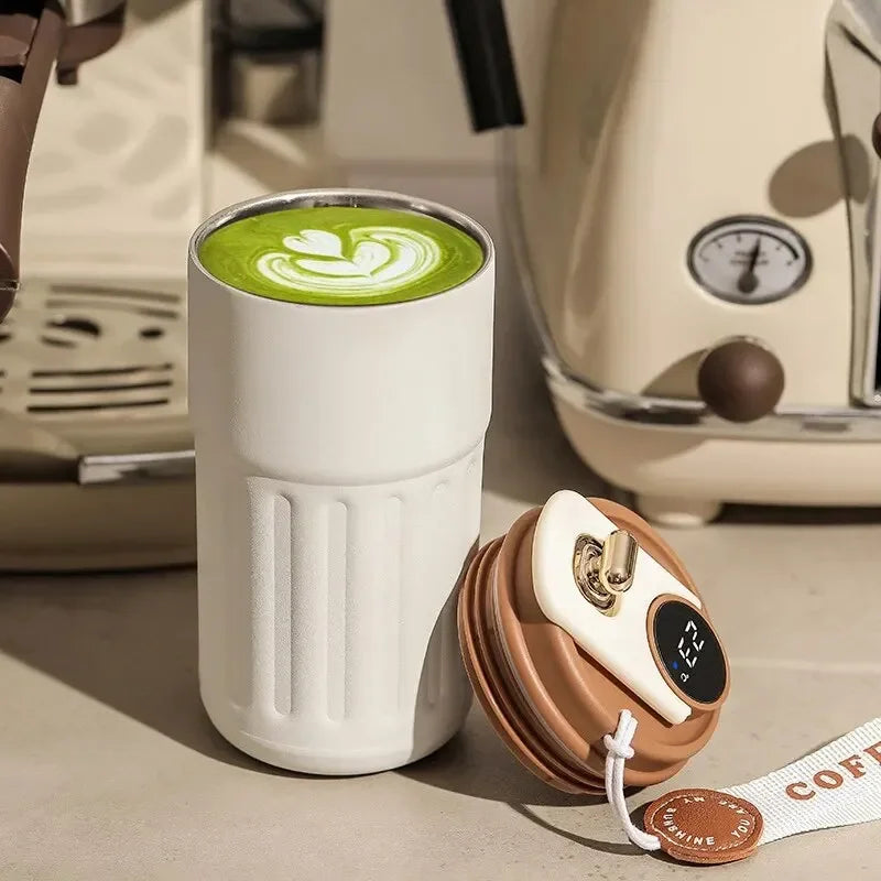 450 ml Stainless Steel Bottle | LED Temperature Display Thermos | Travel, Office & Daily Use