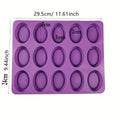 1pc Silicone Oval Soap Molds 15cups Handmade Candle Moulds Candy Pudding Baking Mold
