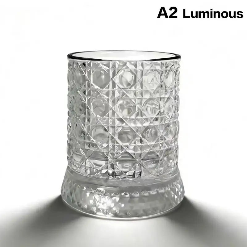 Rotating Glass Cup | 360° Base & Illuminated Cup Pad | Home Drinkware & Parties