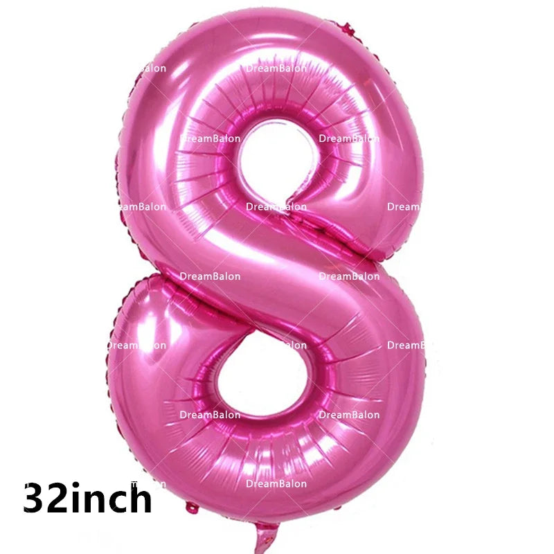 Mermaid Balloons The Little Princess Happy Birthday Banner Party Decoration Disposable Tableware Cake Topper Background Stickers