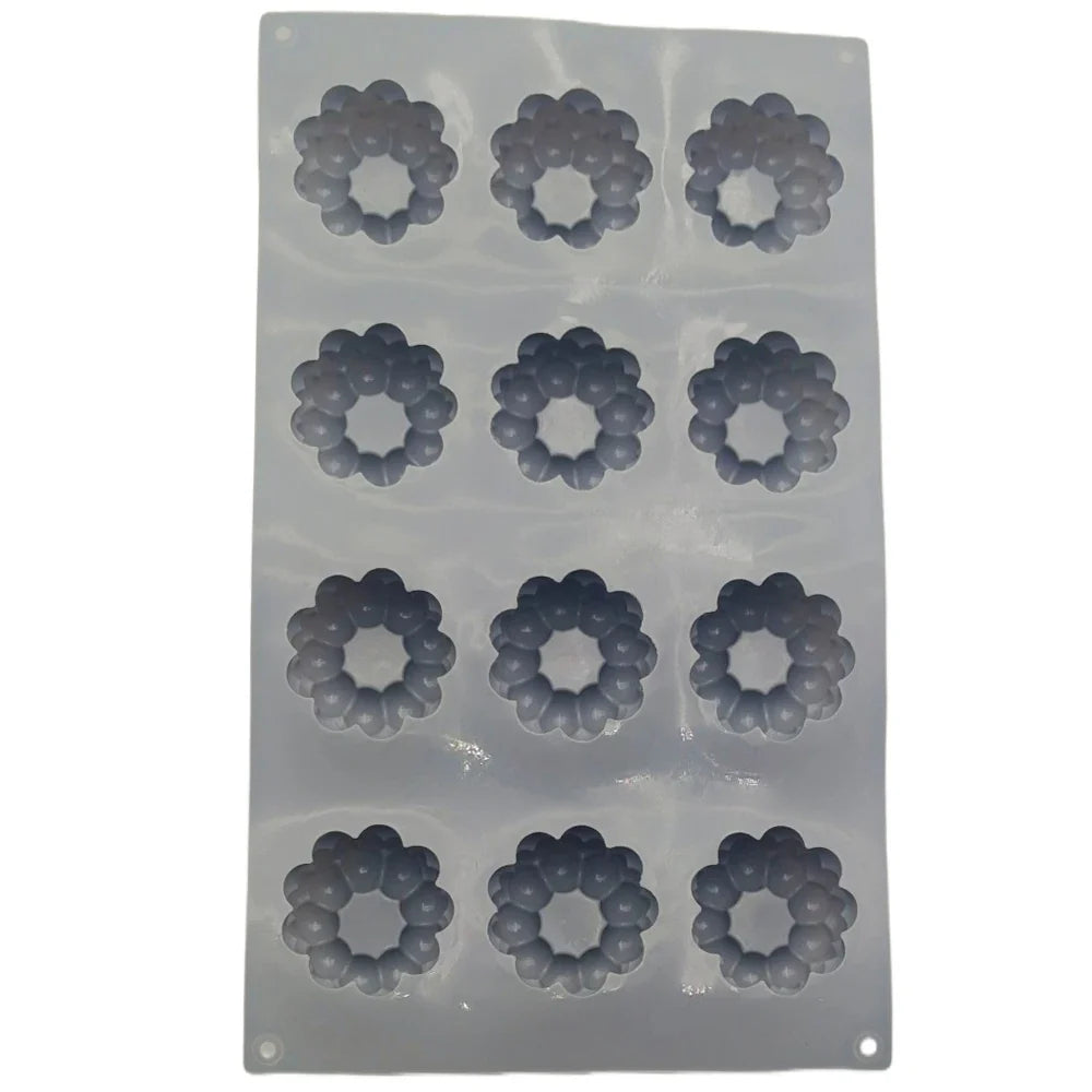 New Arrival 12 Hole Circular Bubble Shape Silicone Mousse Cake Mold DIY Flaky Clouds Shape Jelly Pudding Chocolate Baking Tools