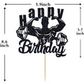 Muscular Man Cake Topper Happy Birthday Sports Fitness Themed Muscle Man Cupcake Topper Dessert Decoration Baking Supplies Diy
