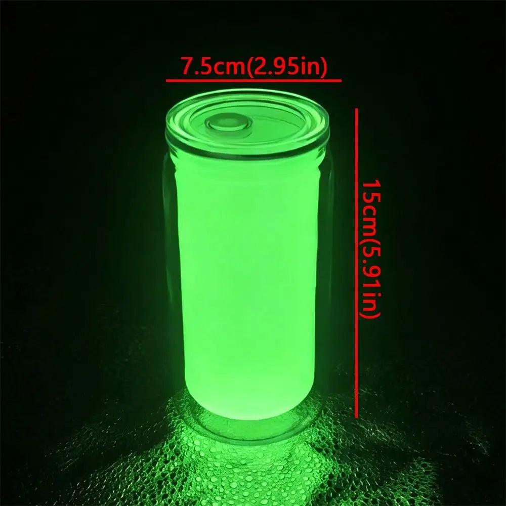 Green Glow-in-the-Dark Straw Cup | 16 oz Plastic Drinkware | Parties & Everyday Sipping